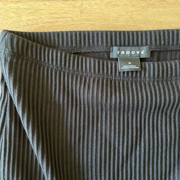 Trouve Black Ribbed Knit Pencil Skirt Nordstrom - Picture 8 of 9